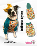 Groove Is In The Heart Dog Pajama with Teal Neck & Trim/Sleeves