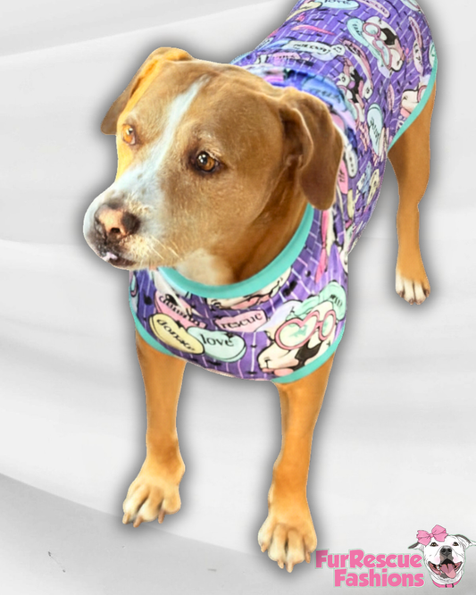 Cielo’s Legacy - Purple Pajama with Aqua Neck & Trim/Sleeves