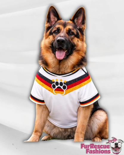 Germany Dog Jersey or Ruffle Dress – World Cup 2026 | Custom Pet Soccer Shirt ⚽️🐾