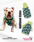 Bear-y Christmas - Dog Pajama with Green Pistachio Neck & Trim/Sleeves