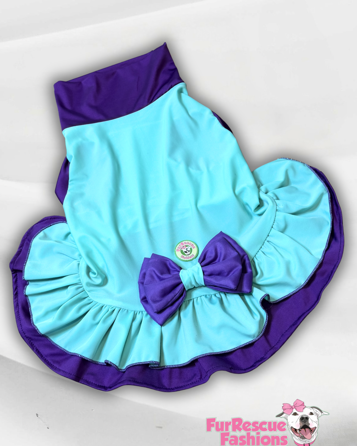 Seafoam Princess  Color Block Dog Dress