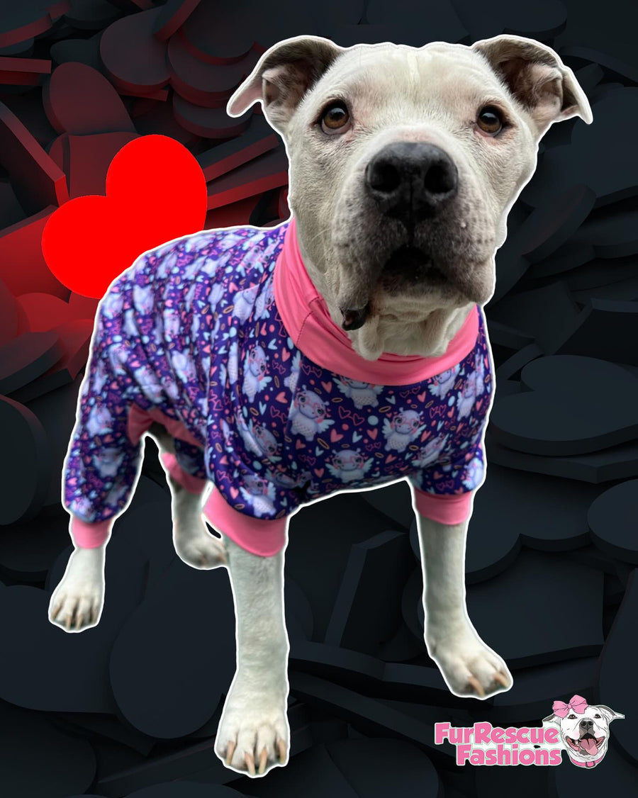 All You Need Is Love 4 Legged PAWjamas with Turtle Neck (Available in any pattern)