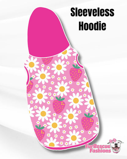 Daisy Strawberry Pajama with Hot Pink  Neck & Trim/Sleeves