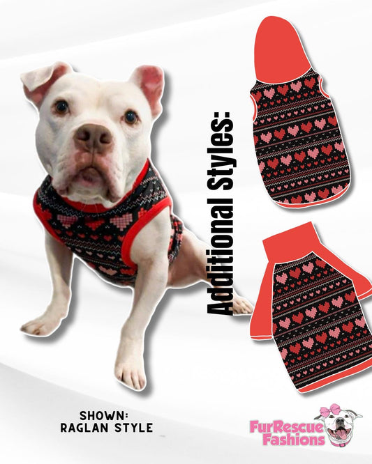 PS - I Love You - Dog Pajama with Red Neck & Trim/Sleeves