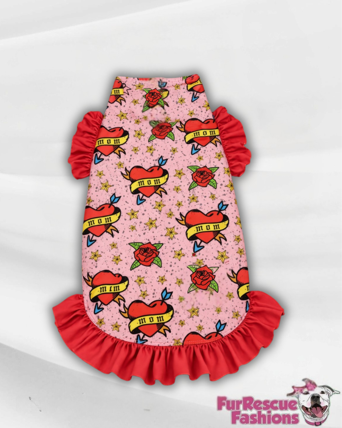 May the Mom Force Be With You Dog Shirt With Ruffles On the Booty (AVAILABLE IN ANY PRE-ORDER PATTERN)