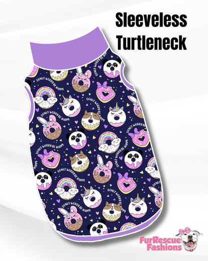Donut Worry Pajama with Lavender Neck & Trim/Sleeves