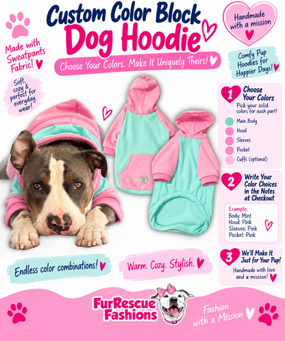 Solid Color Block Dog Sweater