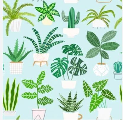 Happy Houseplants Dog Pajama with Green Neck & Trim/Sleeves