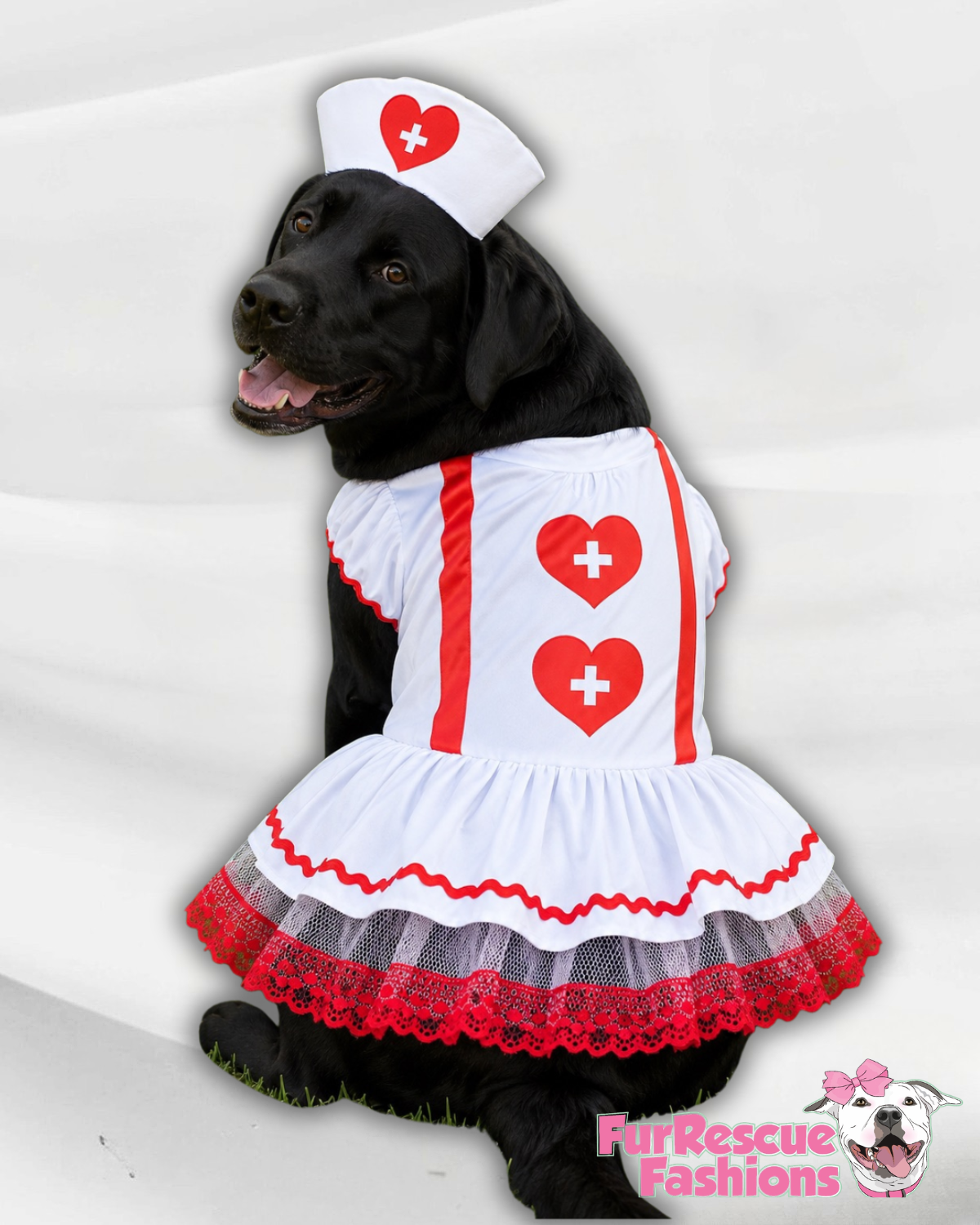 Nurse PAWfect – Dog Costume Dress & Headband