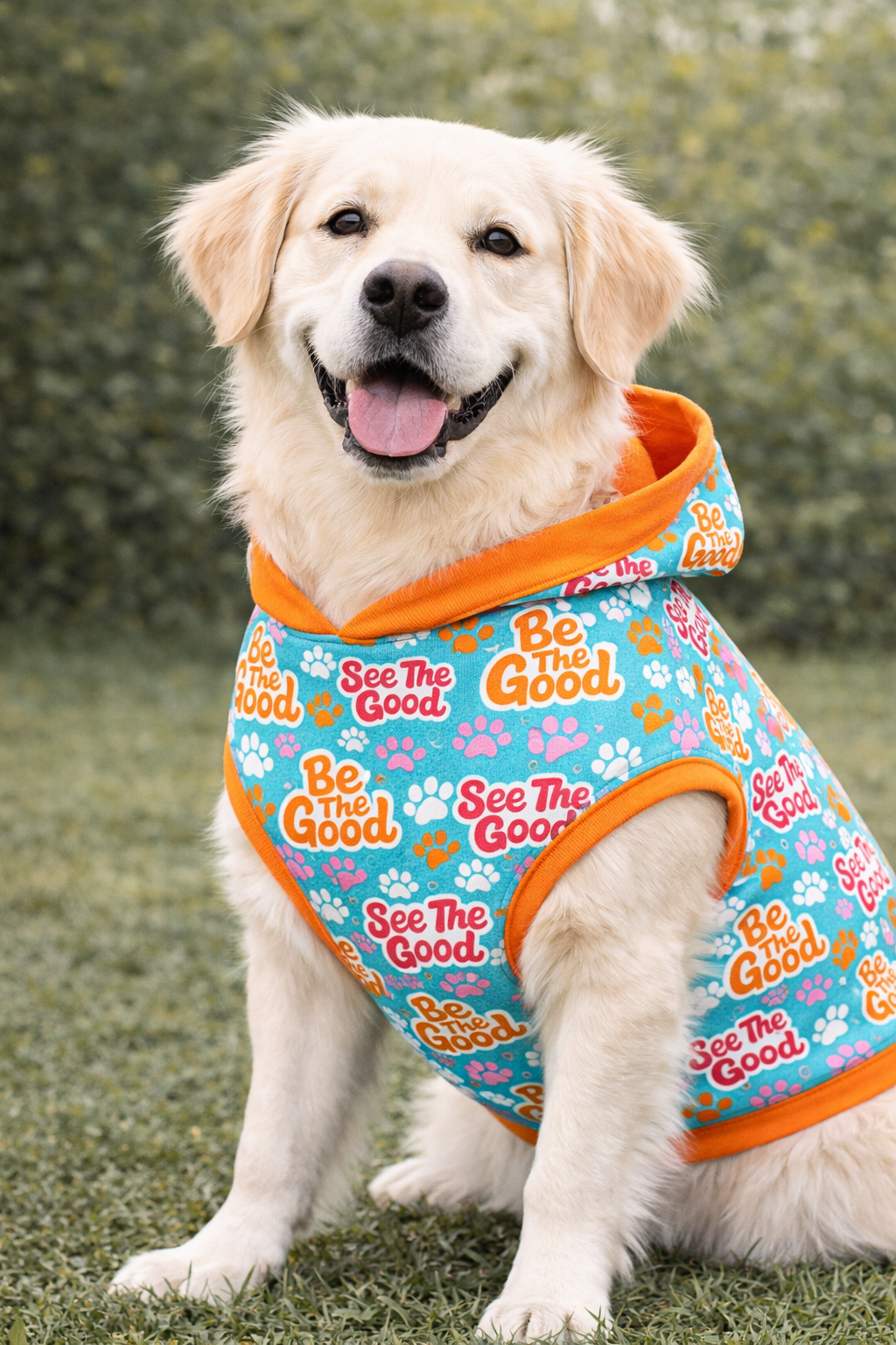 See The Good Be The Good - Dog Pajama with Hot Pink Neck & Trim/Sleeves