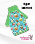 Boba Tea Dog Pajama with Green Neck & Trim/Sleeves