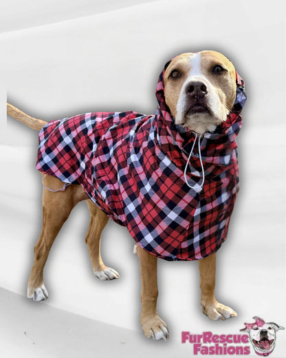 Timber Pup Plaid Rain Jacket - Cape - Vest