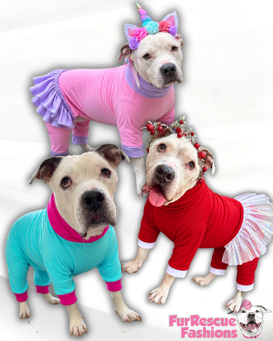 Everyday Solids 4 Legged PAWjamas with Turtle Neck (Available in any pattern)