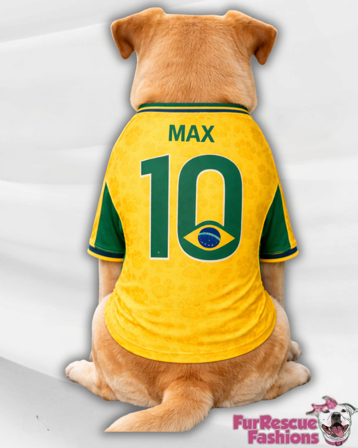 Brazil Dog Jersey or Ruffle Dress – World Cup 2026 | Custom Pet Soccer Shirt ⚽️🐾