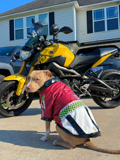 Faux Leather Racer Dog Jacket 🏁