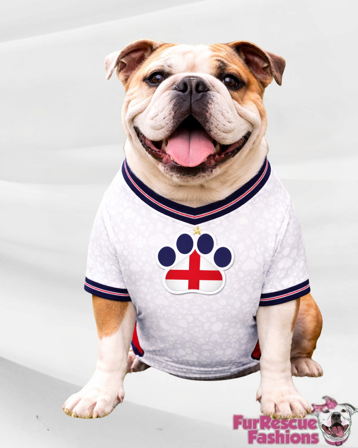 England Dog Jersey or Ruffle Dress – Soccer Cup 2026 | Custom Pet Soccer Shirt ⚽️🐾
