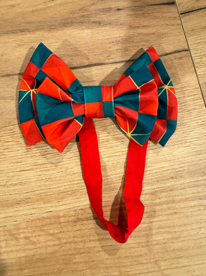 Christmas Doggie Bow Headband (Different colors available)