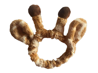 Luxury Fleece Giraffe Dog Outfit with Headband