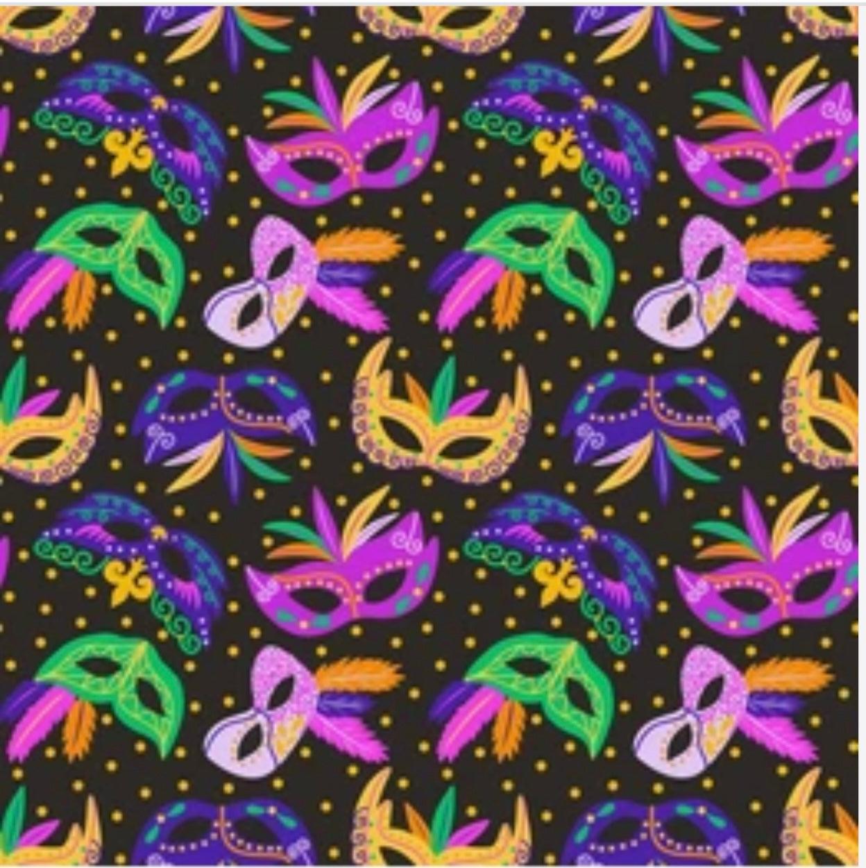 Mardi Gras Masquerade Pop Dog Pajama with Hot Pink Neck & Trim/Sleeves