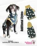 Totally Polarizing - Dog Pajama with Gold Neck & Trim/Sleeves