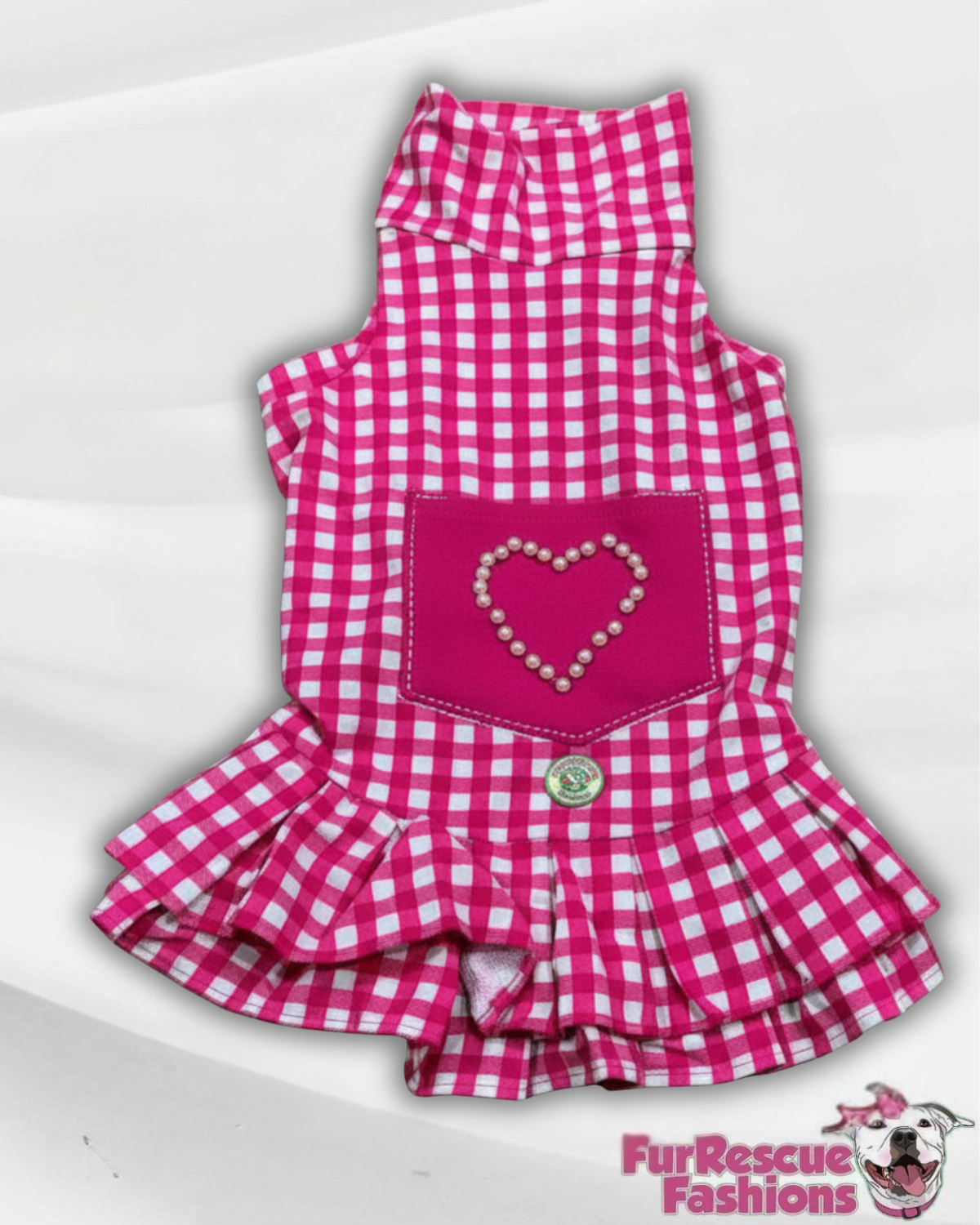Sweetheart Picnic Pearl Ruffle Dress