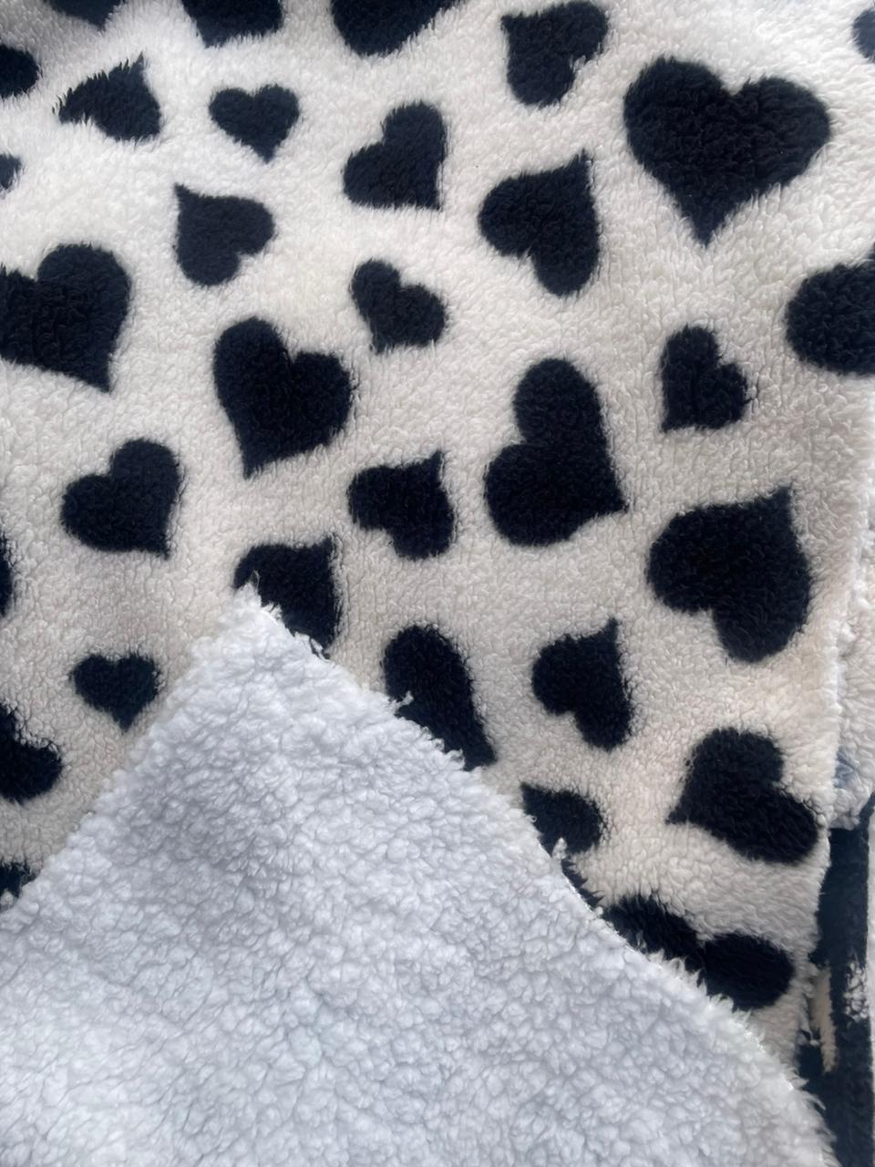 Polka Hearts Snood Dog Sweater – Luxury Fleece & Sherpa Lining