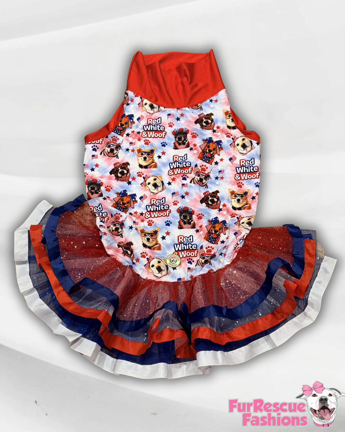 2026 Summer Dog Tutu Layers with Ribbons (Available in all patterns)