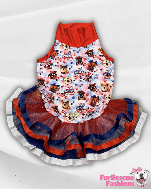 2026 Summer Dog Tutu Layers with Ribbons (Available in all patterns)