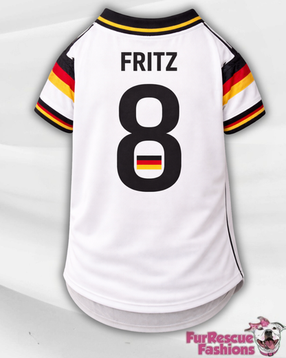 Germany Dog Jersey or Ruffle Dress – World Cup 2026 | Custom Pet Soccer Shirt ⚽️🐾