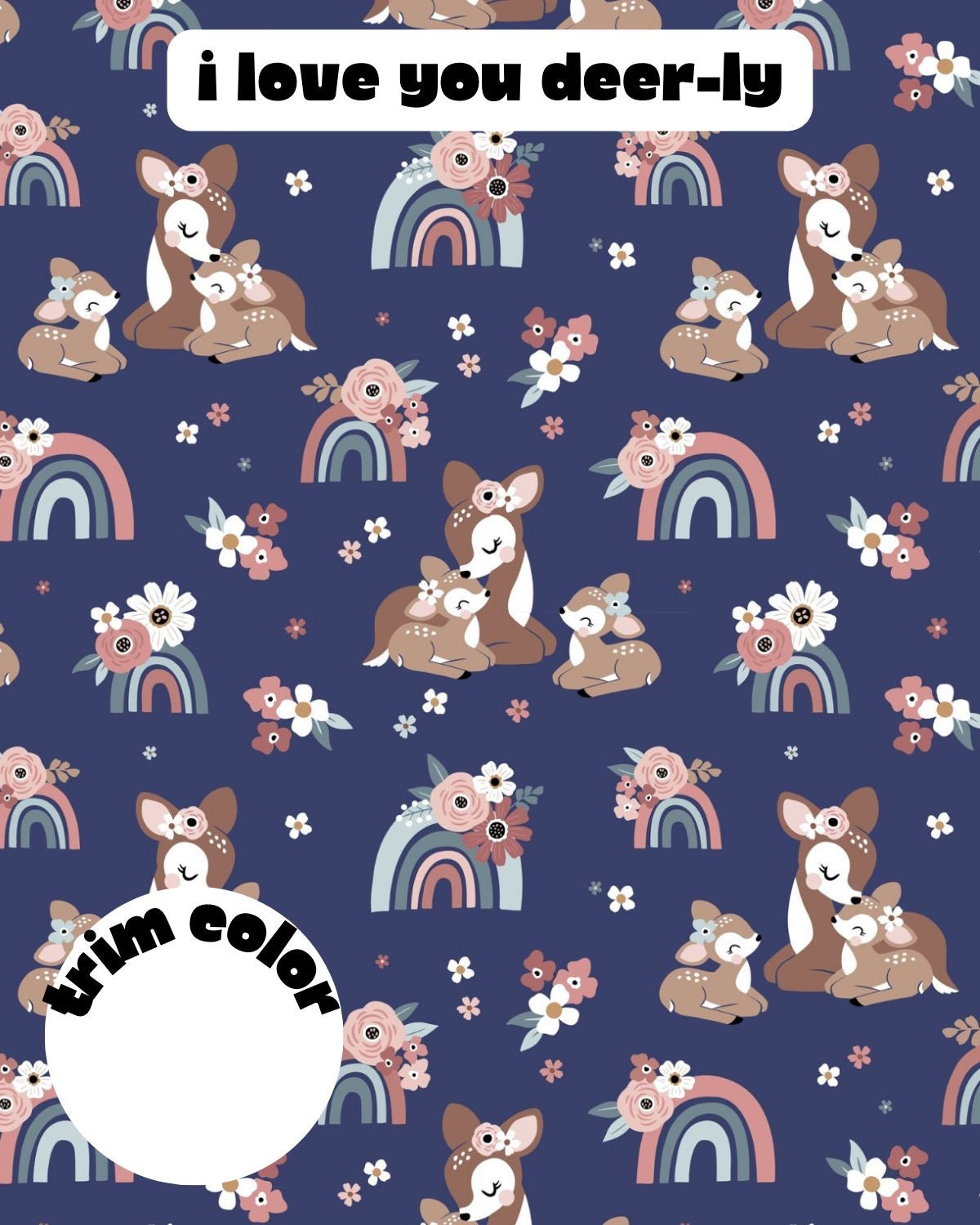 I Love You Deer-ly - PAWjama with White Neck & Trim/Sleeves