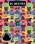 DC SuPAW heroes Besties Dog Pajama with Black Trim, Neck & Sleeves