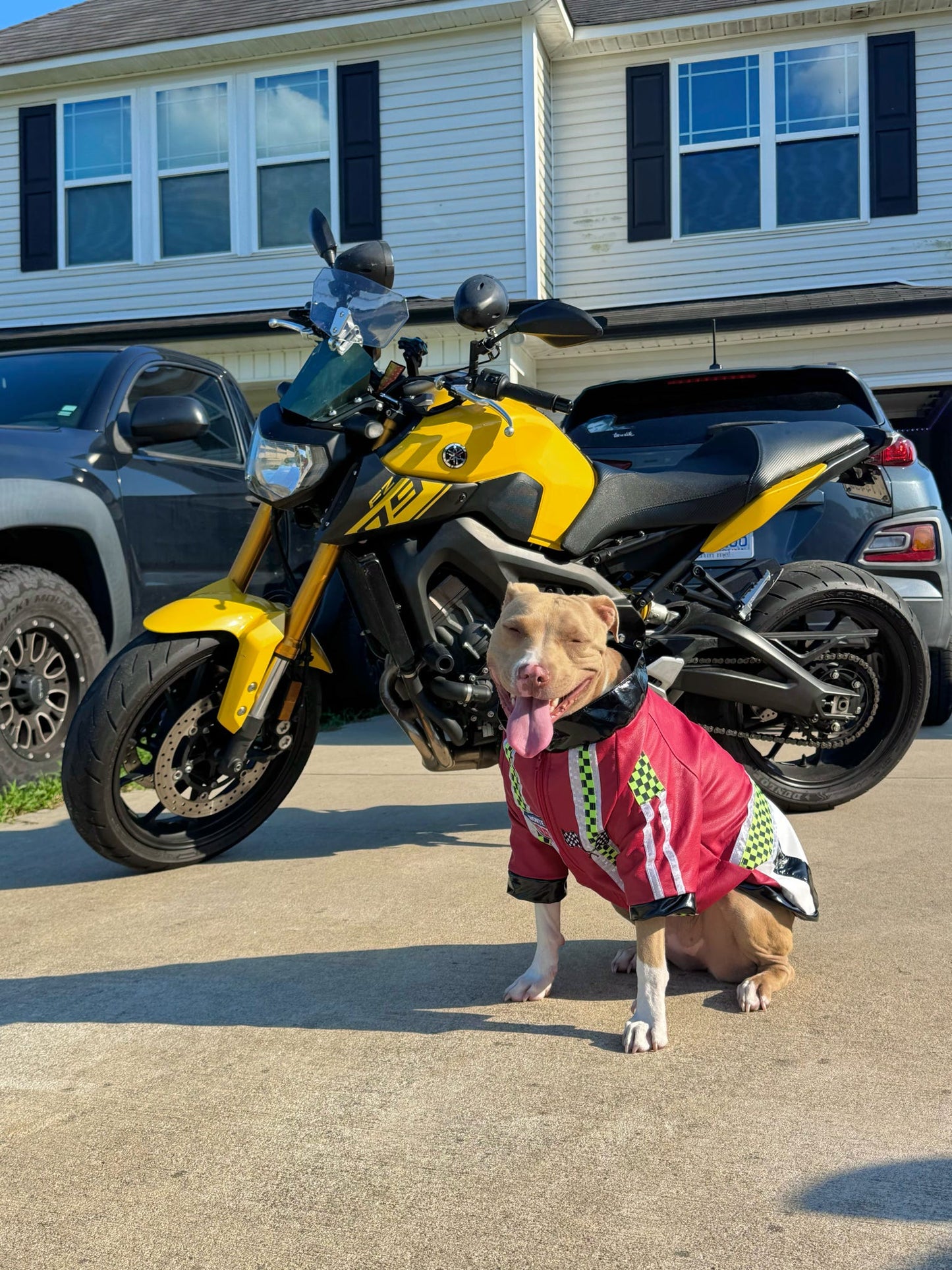 Faux Leather Racer Dog Jacket 🏁