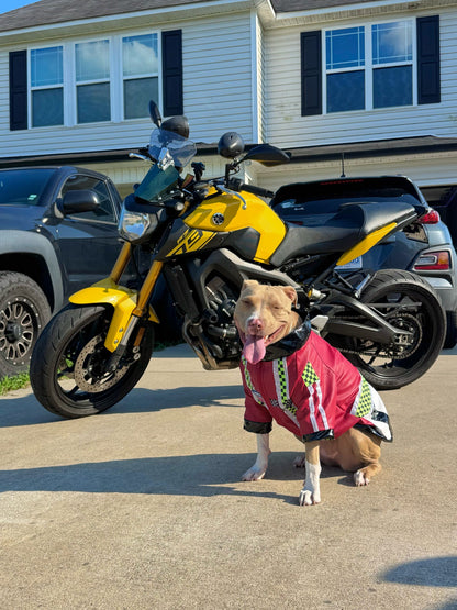 Faux Leather Racer Dog Jacket 🏁