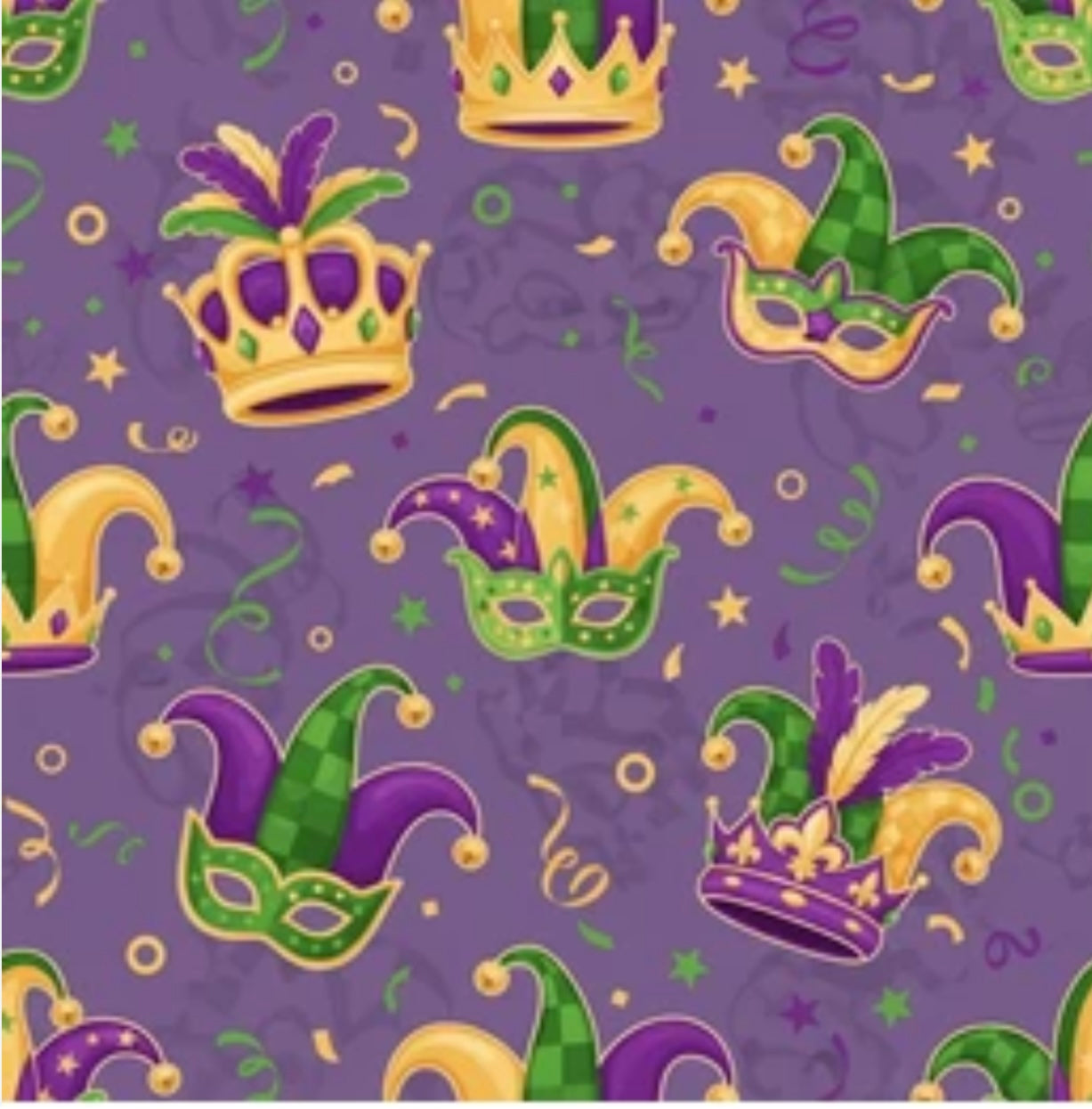 Mardi Gras Royal Jester Dog Pajama with Gold Neck & Trim/Sleeves
