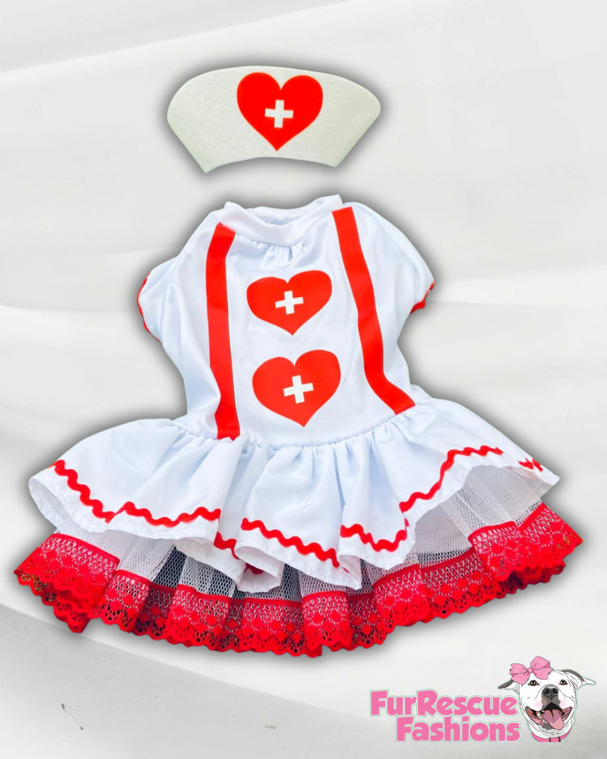 Nurse PAWfect – Dog Costume Dress & Headband