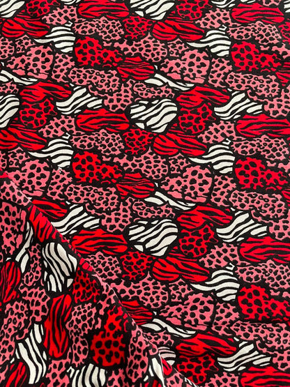 Animal Print Hearts Dog Shirt/Dress/4-Legged PAWjama (Classic Fabric)