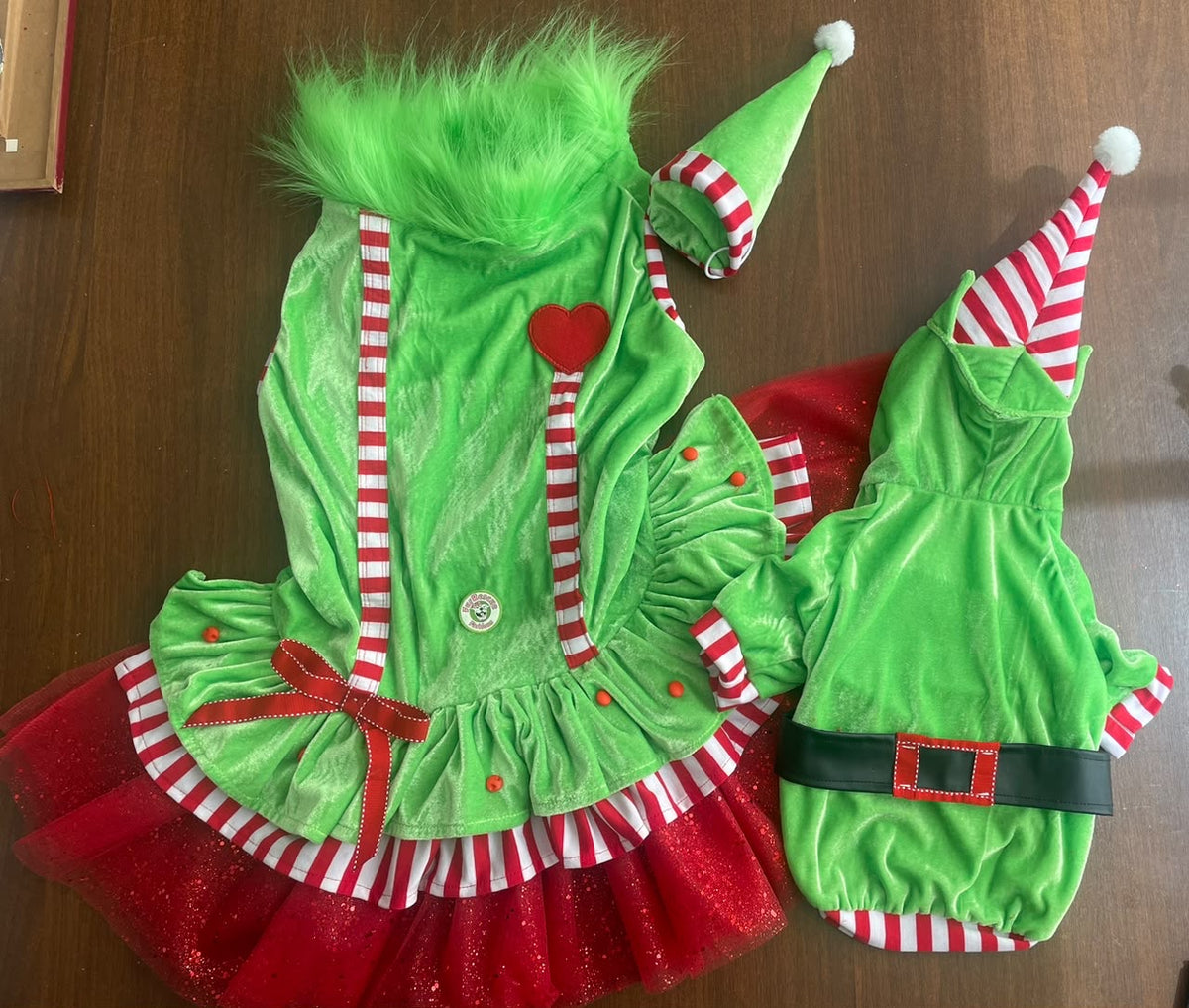 Merry Little Mischief Couture Christmas Dog Dress & Hat