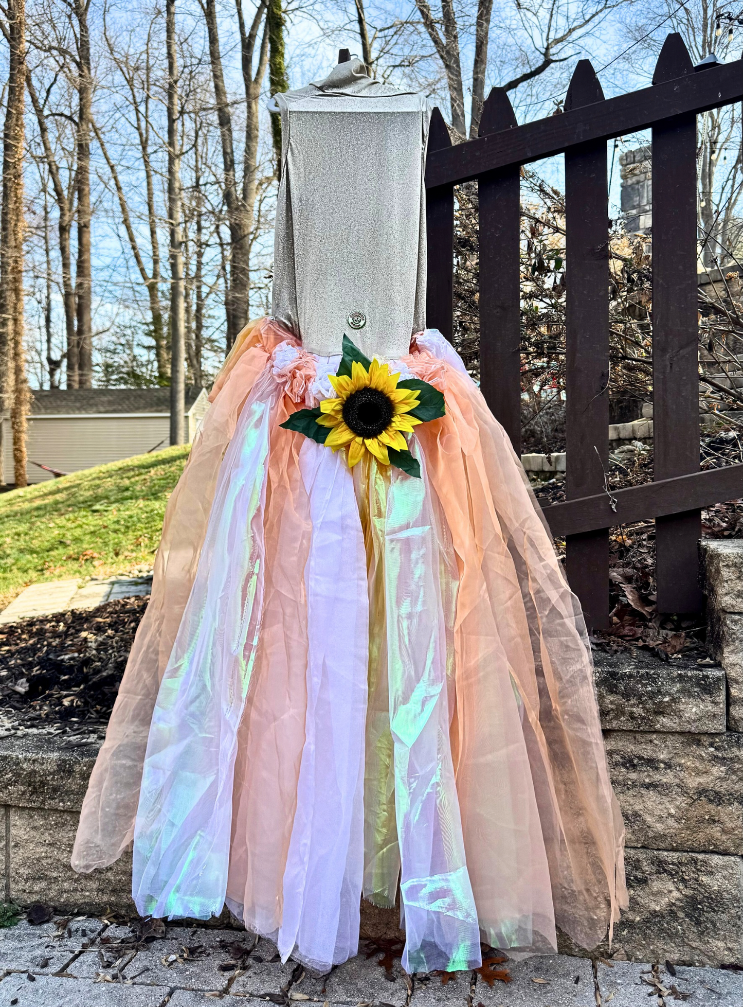 Sunflower Magic Dog Gown WITH Attachable Train