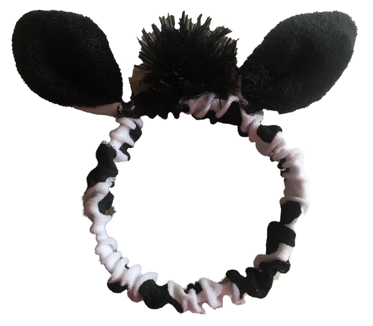 Luxury Fleece Zebra Dog Outfit with Headband