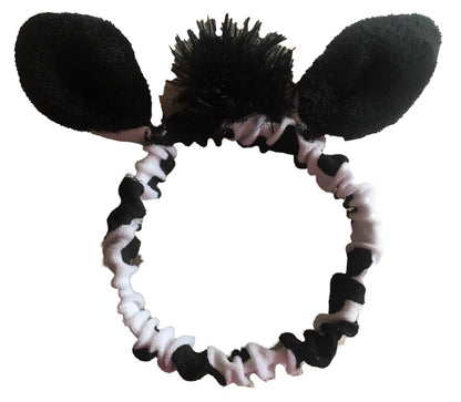 Luxury Fleece Zebra Dog Outfit with Headband