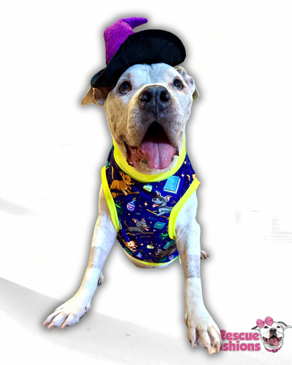 Spells & Pit-ches - Dog Pajama with Neon Neck & Trim/Sleeves