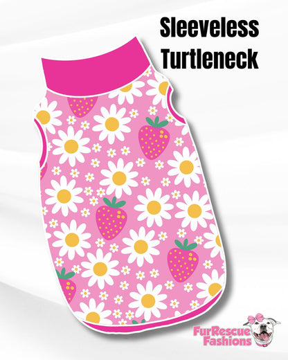 Daisy Strawberry Pajama with Hot Pink  Neck & Trim/Sleeves