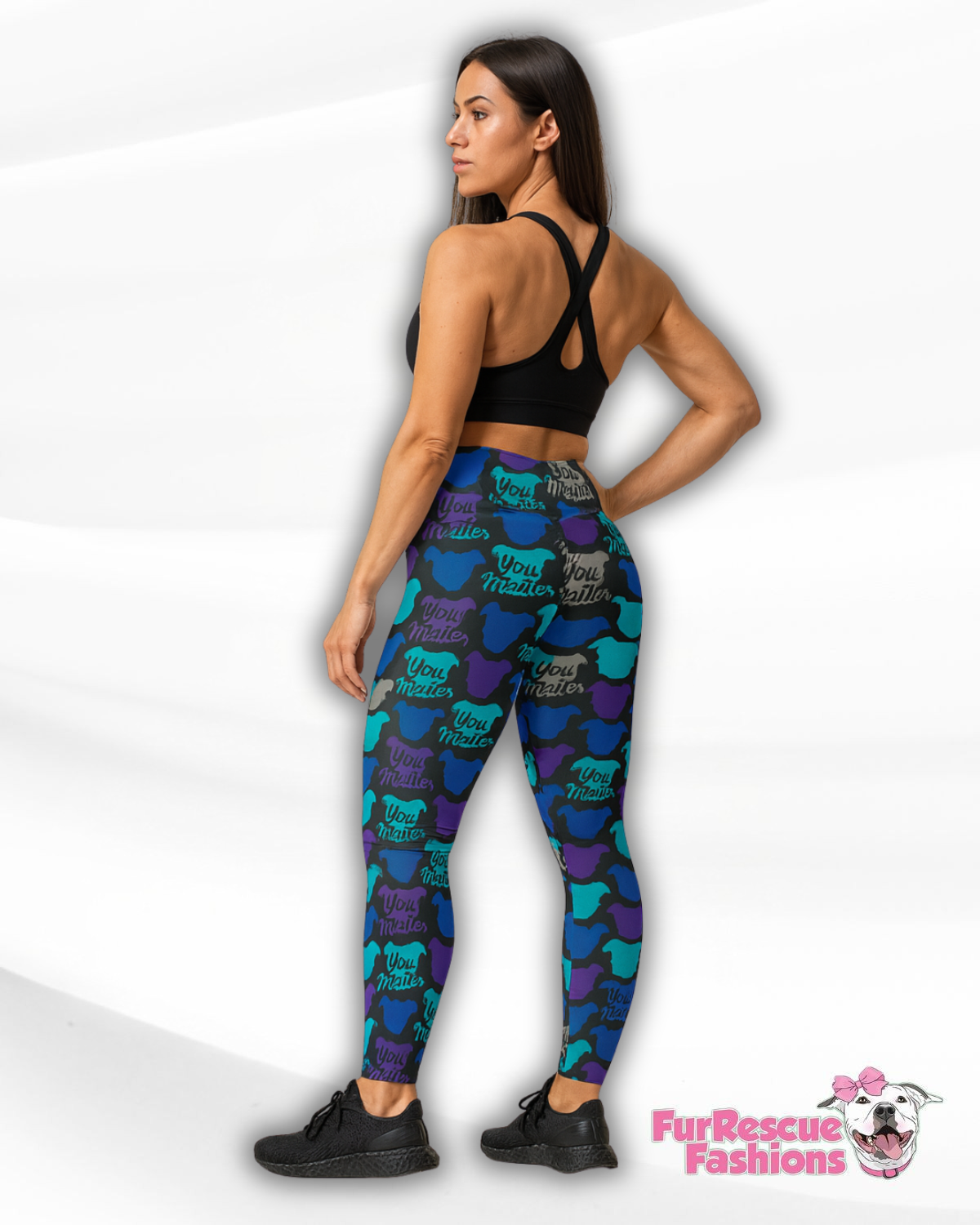 You Matter All Over-Print Leggins With Side Pockets