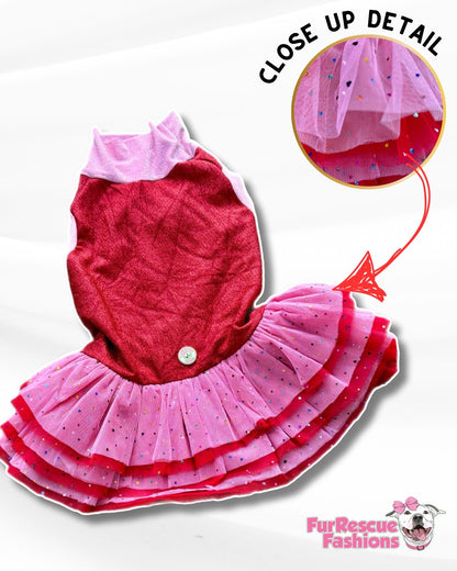 Valentine's Glam Dog Tutu Dress