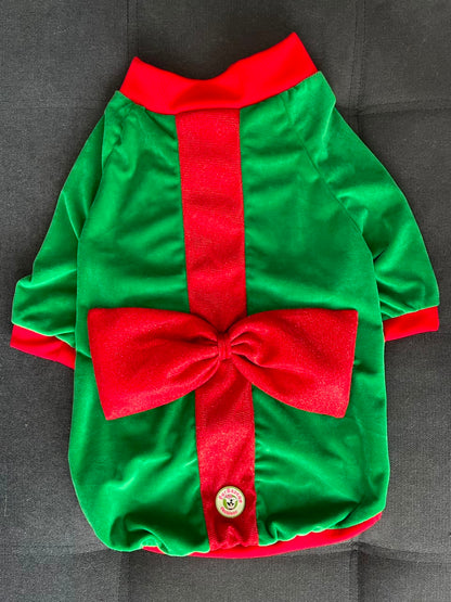 Christmas Gift Bow Dog Sweater