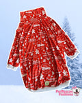 Vintage Christmas - PAWjama with White Neck & Trim/Sleeves