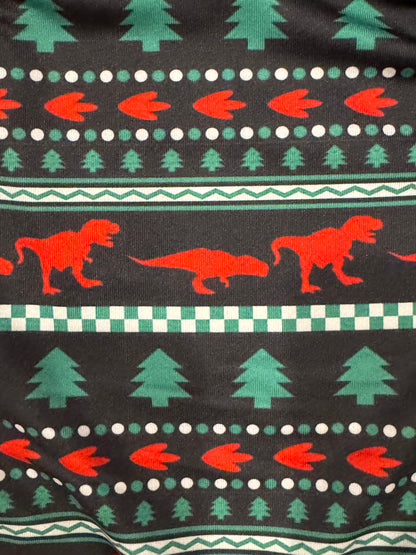 Roar - It’s Christmas Dog Pajama with Red Neck & Trim/Sleeves