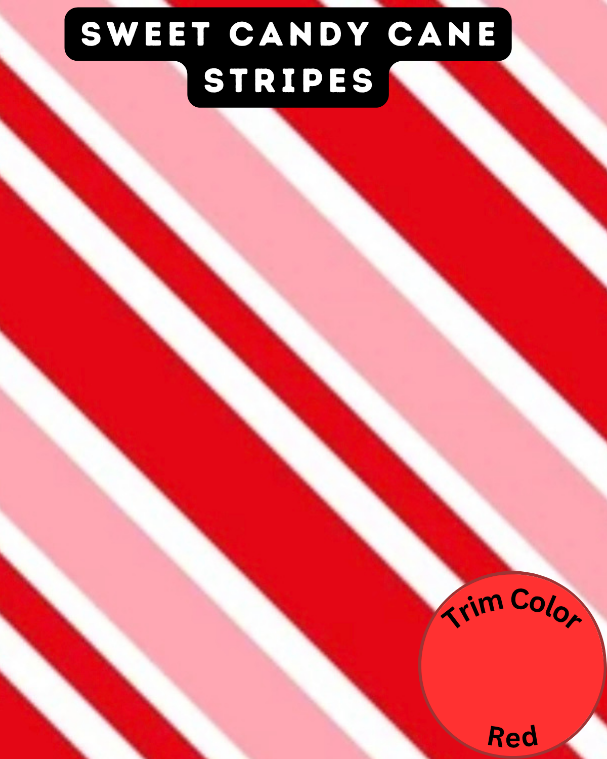 Sweet Candy Cane Stripes - Dog Pajama with Red Neck & Trim/Sleeves