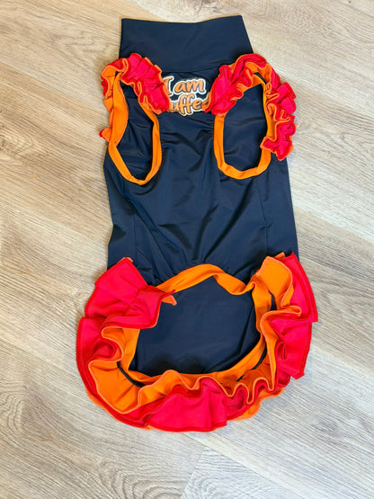 I Am Stuffed Turkey Twirl Shirt with Ruffles