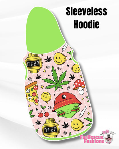 High Times Pajama with Green Neck & Trim/Sleeves